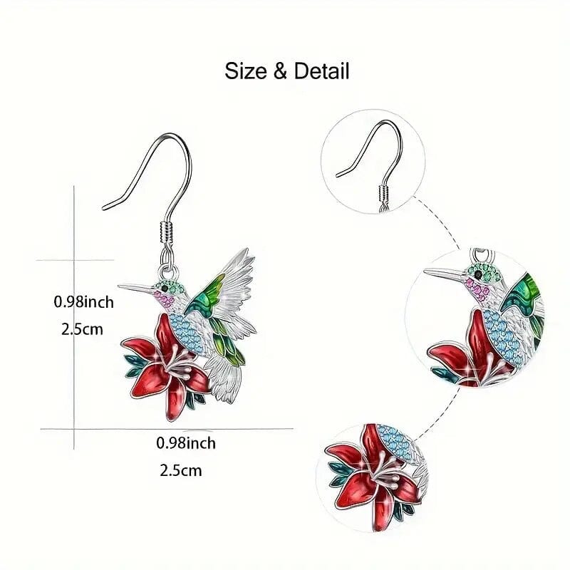 Stylish Hummingbird and Saffron Earrings For Sale Cheap Online