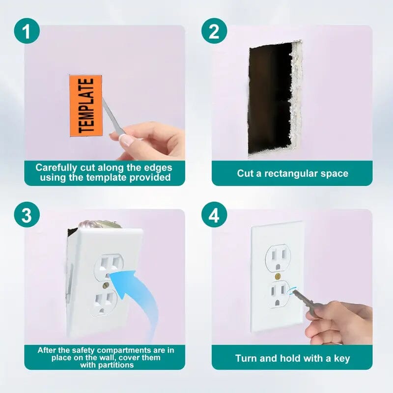 Key Lock Plastic Diversion Wall Outlet Safe Recommend For Sale