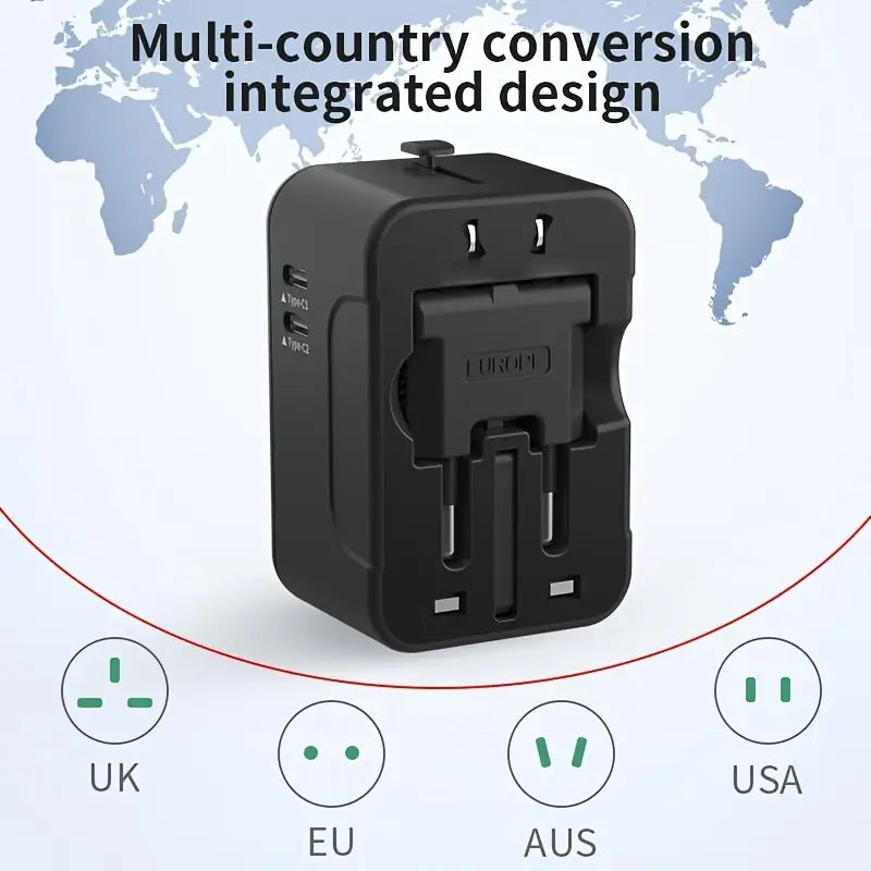 International Portable Worldwide All-in-One Plug Travel Adapter Converter for USA EU UK AUS Clearance Outlet