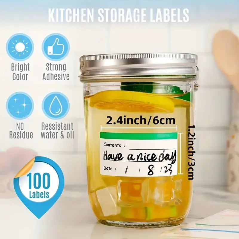 100-Pieces: Colored Freezer Labels Food Storage Labels Stickers Clearance Largest Supplier