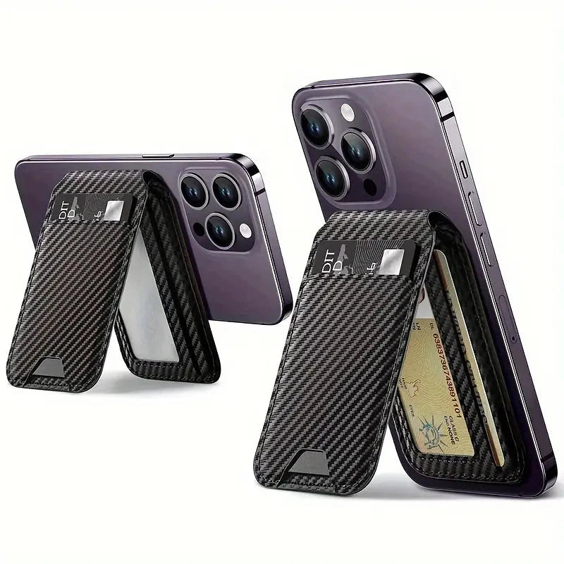 Magnetic PU Leather RFID Blocking Flip Kickstand Credit Slots Wallet Credit Cell Case Card Cover Slot Card Holder for Back of IPhone Deals