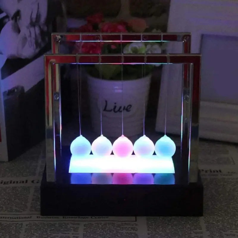 LED Light Up Pendulum Perpetual Fun Science Physics Learning Balance Balls Desk Toys Clearance For Nice