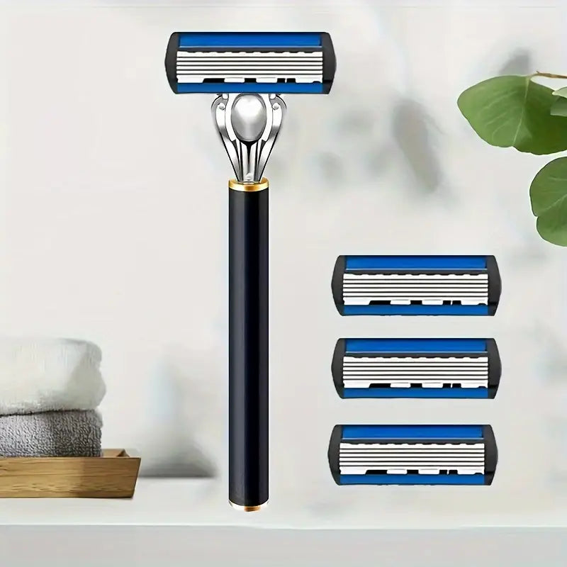 Replacement Razor Blades Safety Shaver Set with Anti-Slip Metal Handle with 1 Razor + 36 Blades Cheap Official