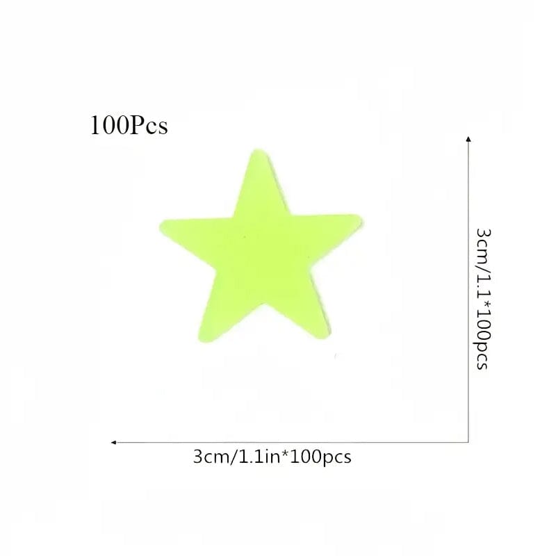 100-Pieces: Luminous Glow in the Dark Star Wall Stickers Really For Sale