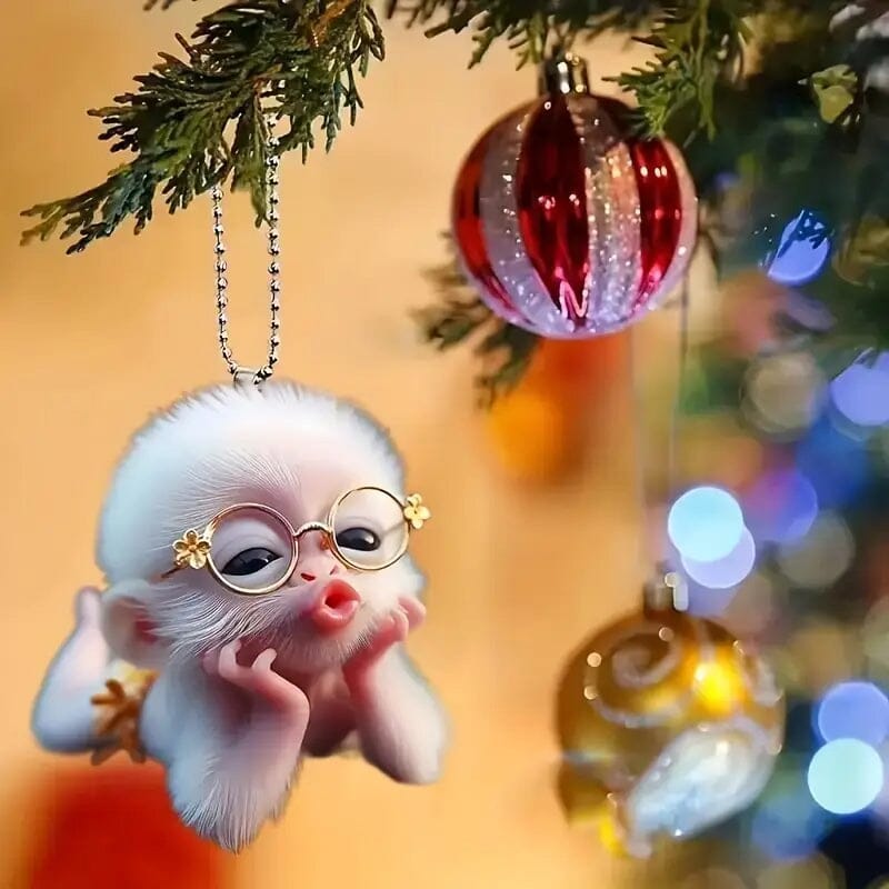 Adorable Monkey Acrylic Car Charm and Christmas Tree Ornament Get To Buy Cheap Pice