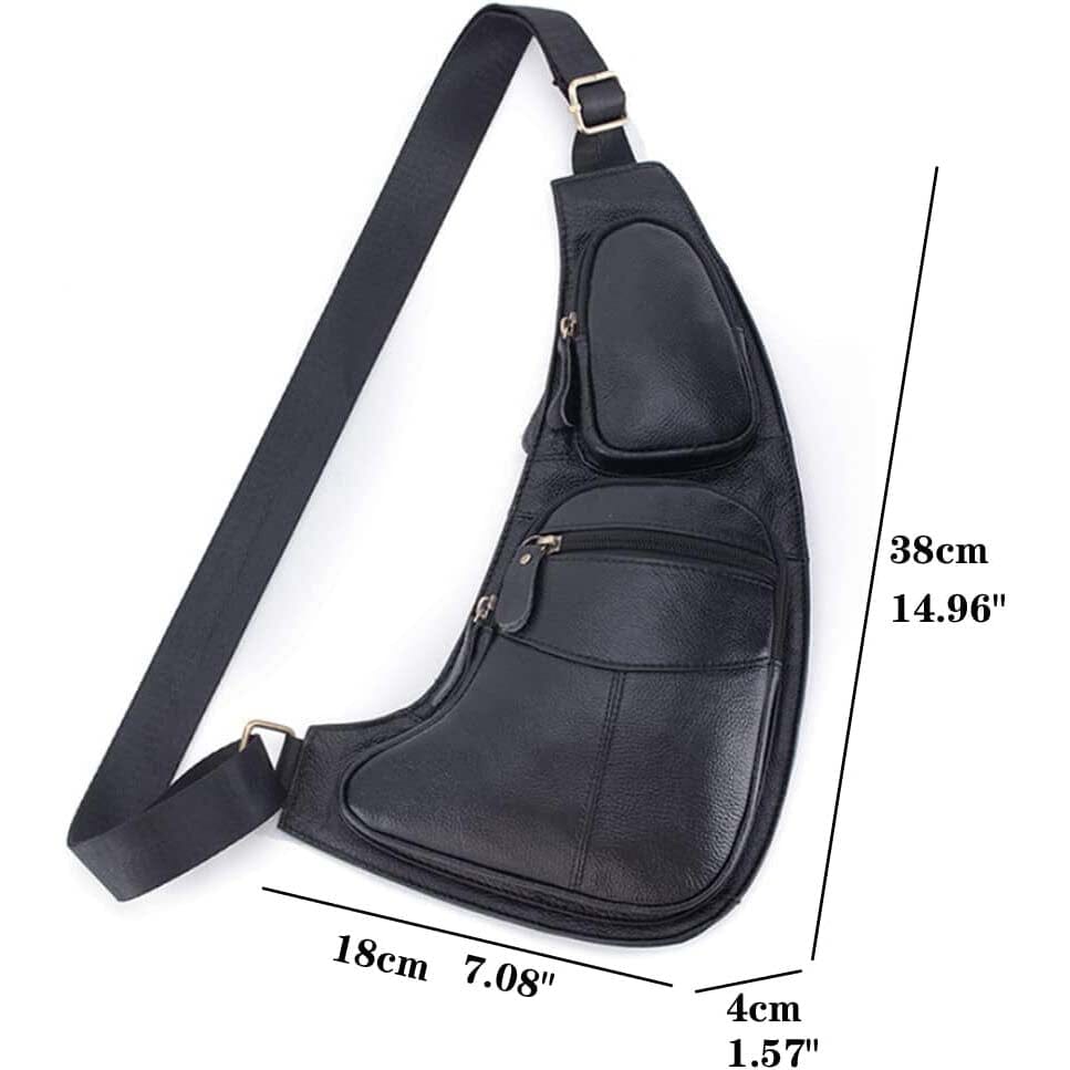 Genuine Leather Chest Bag For Men Leather Shoulder Bag Personality Messenger Bag  Casual Bag Sale 2025 Unisex