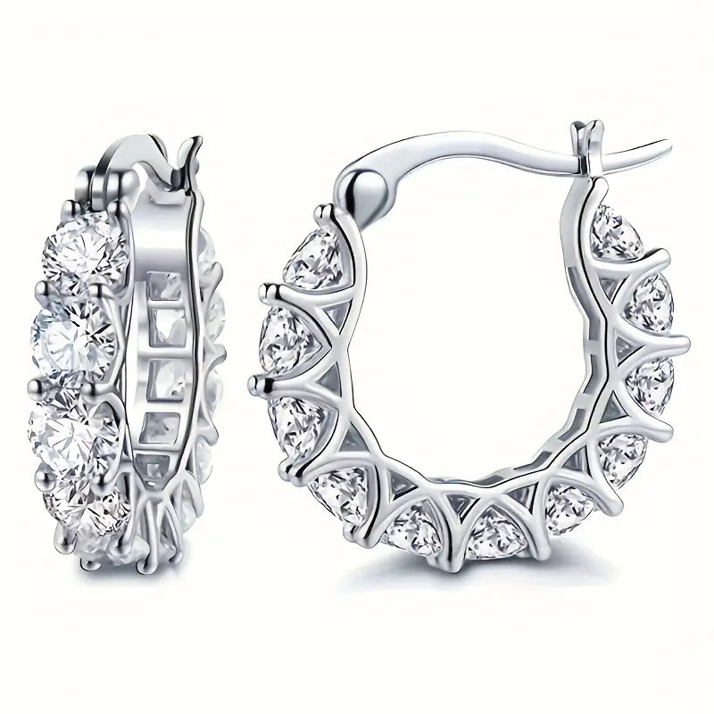 Exquisite Zirconia Hoop Earrings Get To Buy Cheap Online