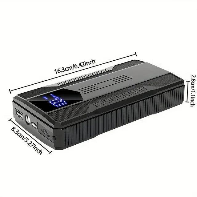 12V Ultra-Portable Car Battery Jump Starter with Advanced Smart Clip & Intuitive LCD Display Outlet Fashion Style