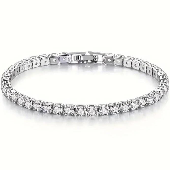 Tennis Single Row Synthetic Zircon Bracelet Shop For Sale