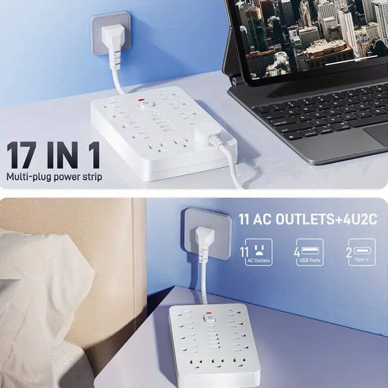 17-in-1 Power Strip with Overload Protection Free Shipping Low Pice