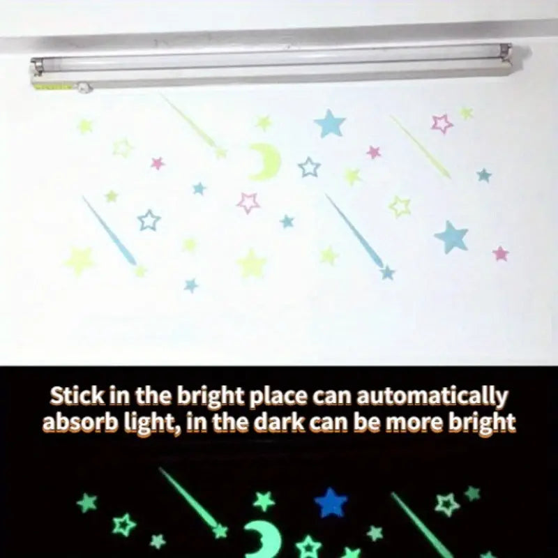 175-Pieces: Reusable Glow-in-the-Dark Star Wall Stickers with Shimmery Finish Outlet Reliable