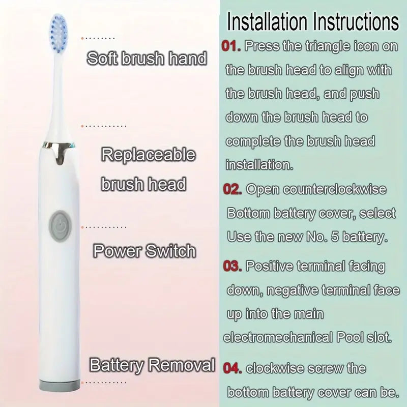 Battery Operated Toothbrush Kit with 6 Soft Bristles Largest Supplier Cheap Pice