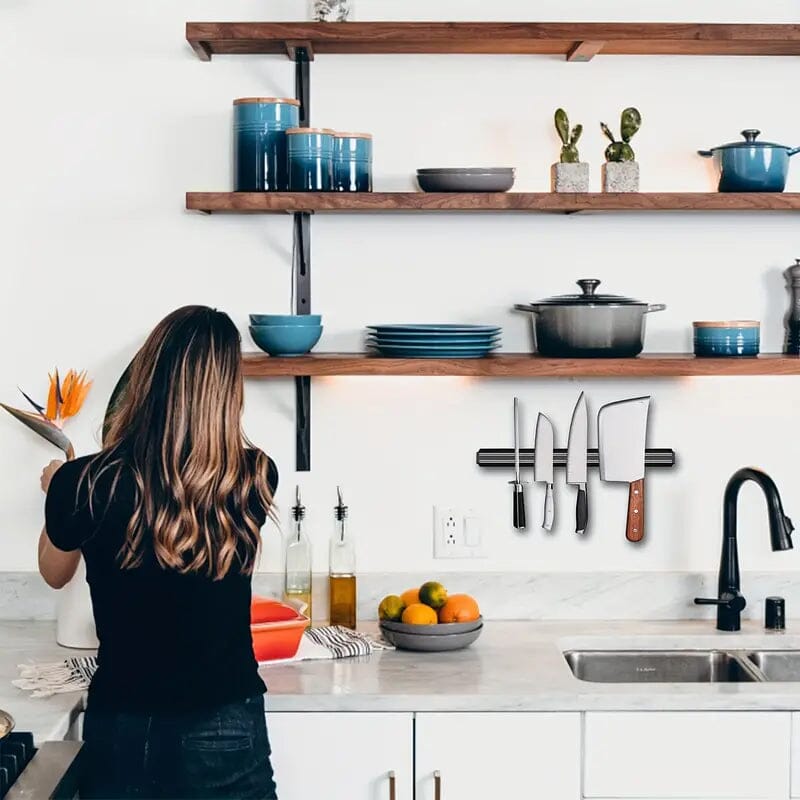 Magnetic Knife Holder for Kitchen Wall Outlet With Credit Card