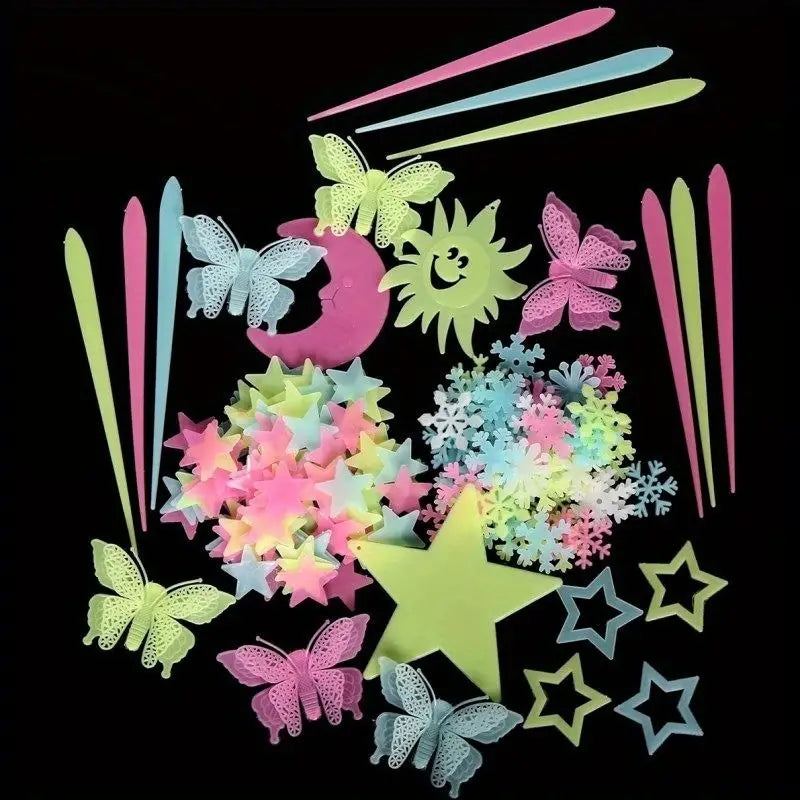 175-Pieces: Reusable Glow-in-the-Dark Star Wall Stickers with Shimmery Finish Outlet Reliable