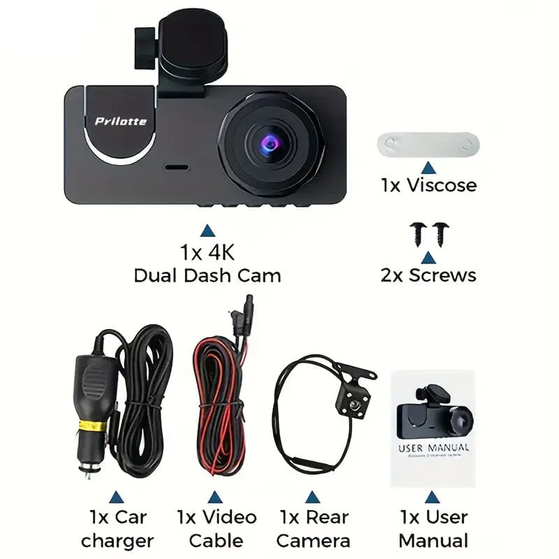 3-Channel 4K UHD Dash Cam Front, Rear and Inside with 32GB SD Card Outlet Online