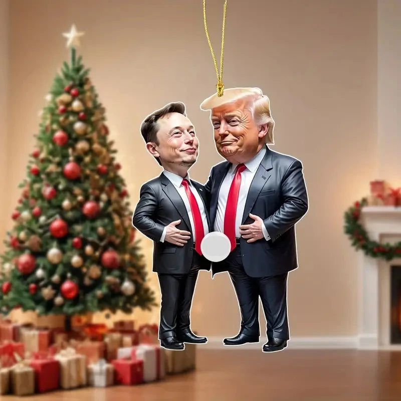 Trump & Musk Acrylic Hanging Ornament Clearance Store For Sale