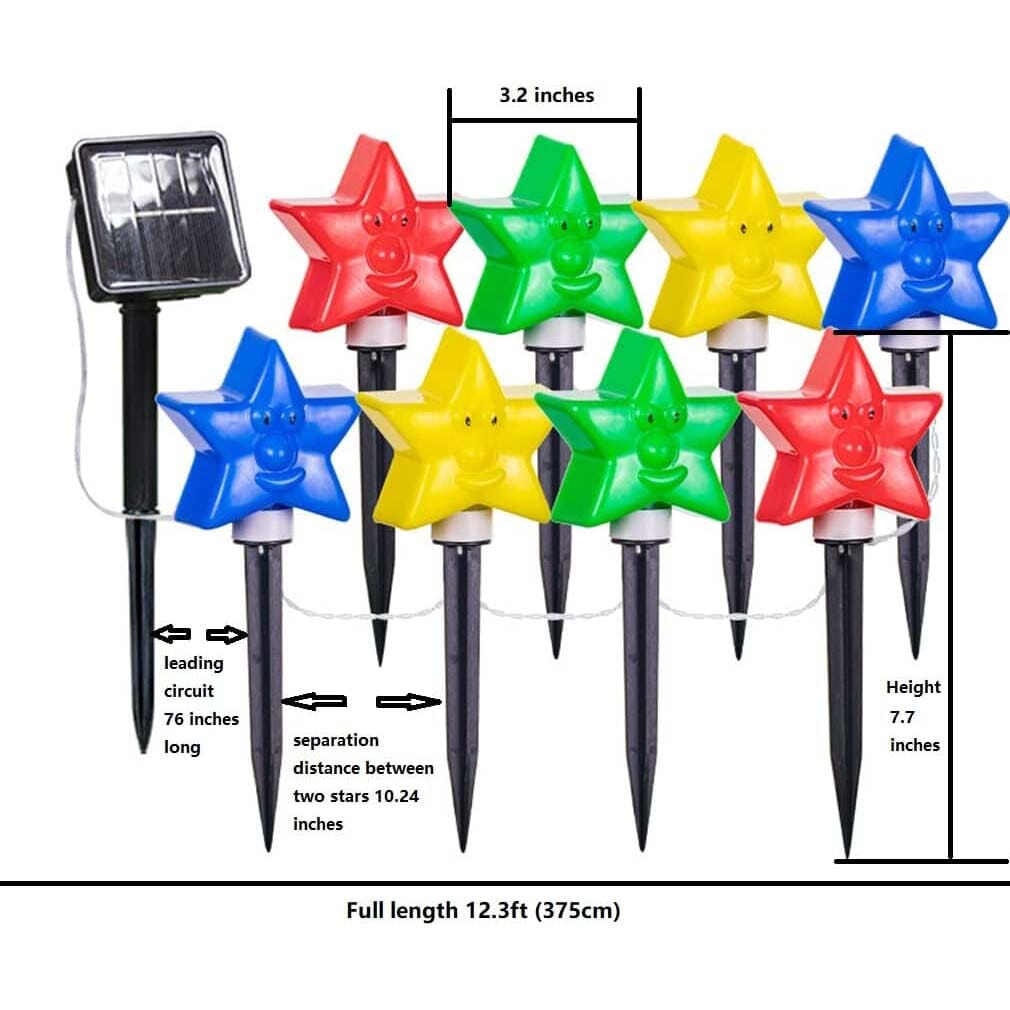 8-Pack: Solar Powered Star Lights 8 Modes Landscape Pathway Stake Lights Cheap Sale Ebay