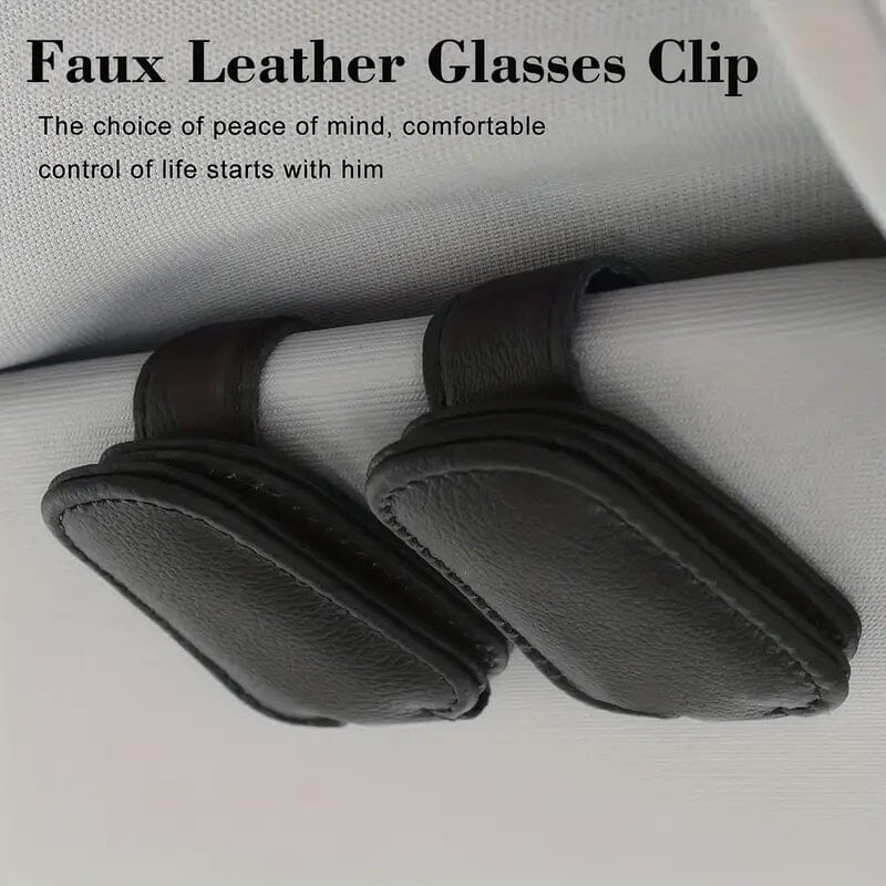 Magnetic PU Leather Car Visor Sunglasses Holder Buy Cheap For Cheap