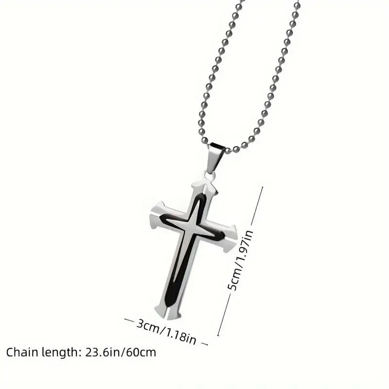 Men's Fashion Cross Dominance Guardian Multi Layer Necklace Cheap Low Shipping