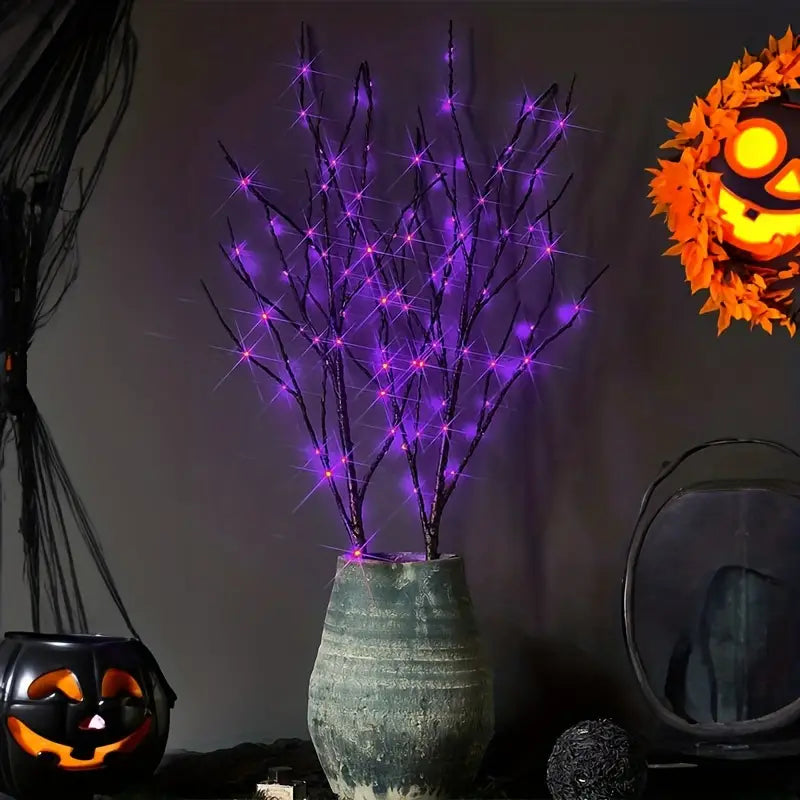 Tree Lamp Decoration Lights, 20 LED Purple Willow Branch Light Clearance Pices