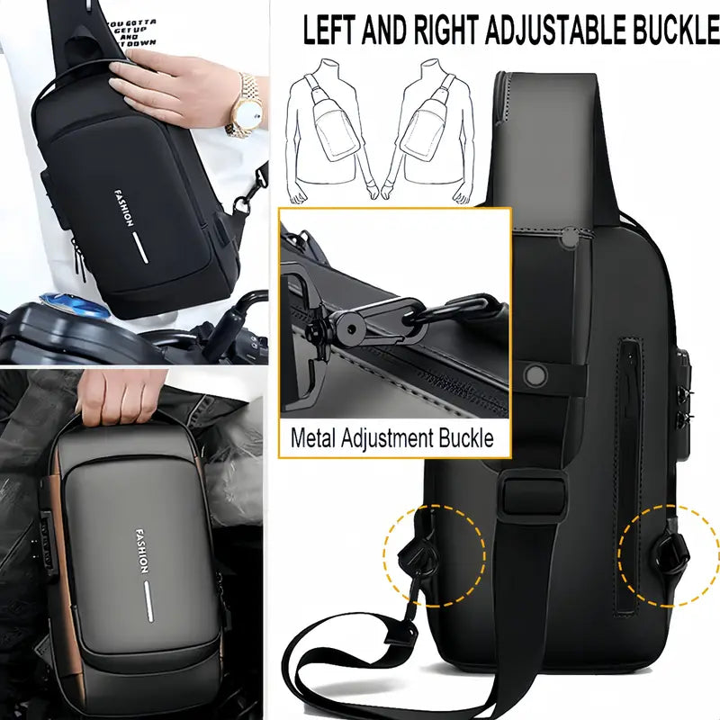 Multi-functional Trendy Sling Bag with Password Lock New Arrival