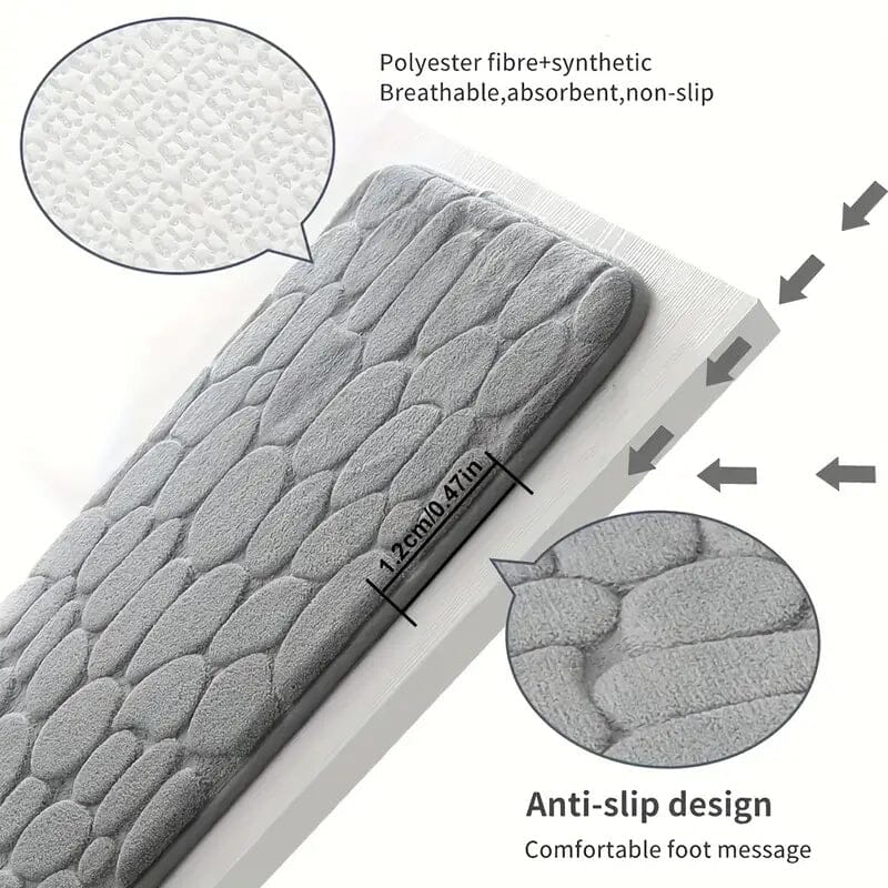 Memory Foam Bath Rug with Cobblestone Embossment Limited Edition