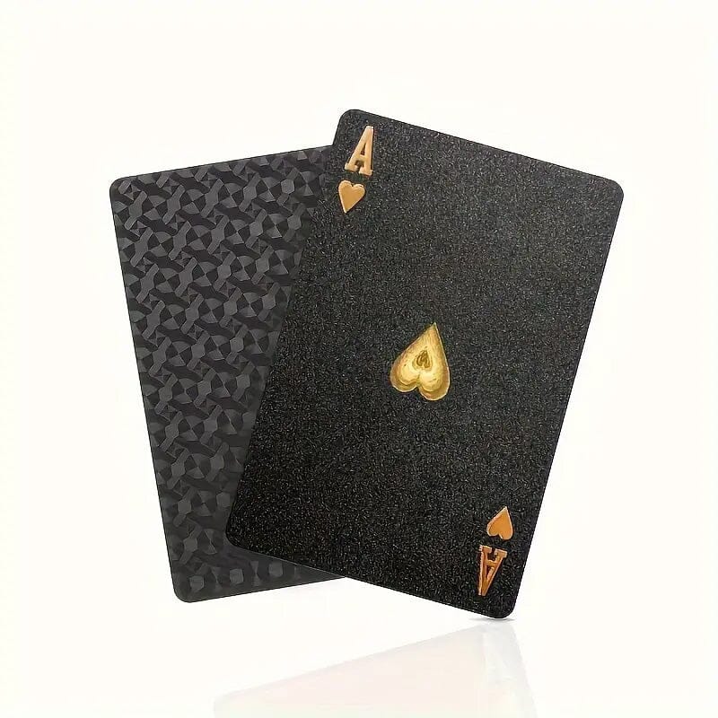 Black Golden Foil Poker Playing Cards Outlet Fashionable