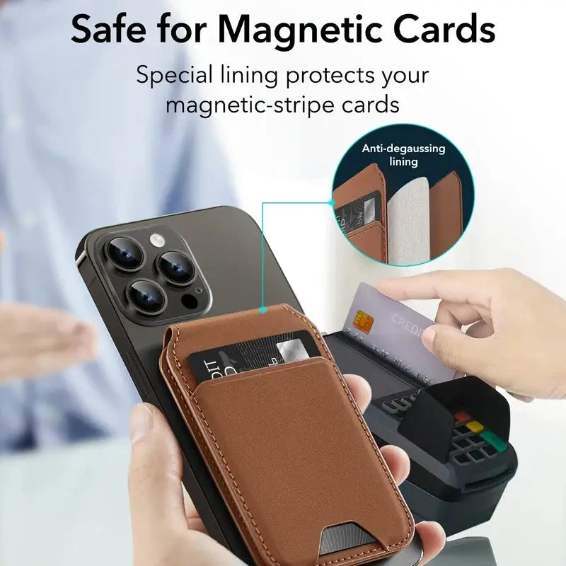 Magnetic PU Leather RFID Blocking Flip Kickstand Credit Slots Wallet Credit Cell Case Card Cover Slot Card Holder for Back of IPhone Deals
