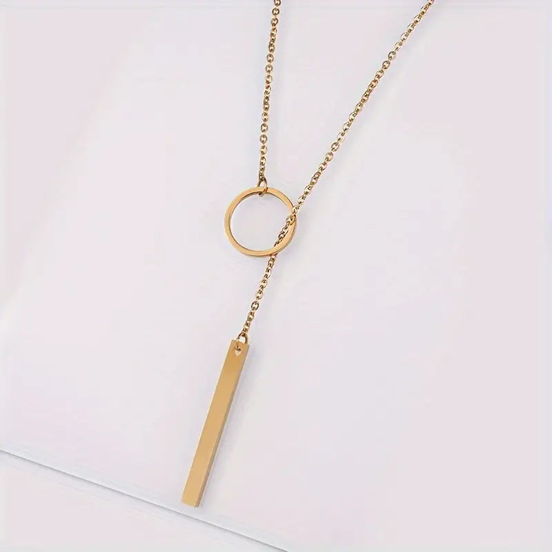 Chic Ethnic-Inspired Alloy Circle & Rod Pendant Necklace Discount Wholesale