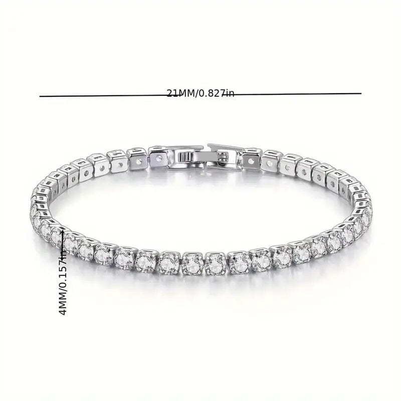 Tennis Single Row Synthetic Zircon Bracelet Shop For Sale