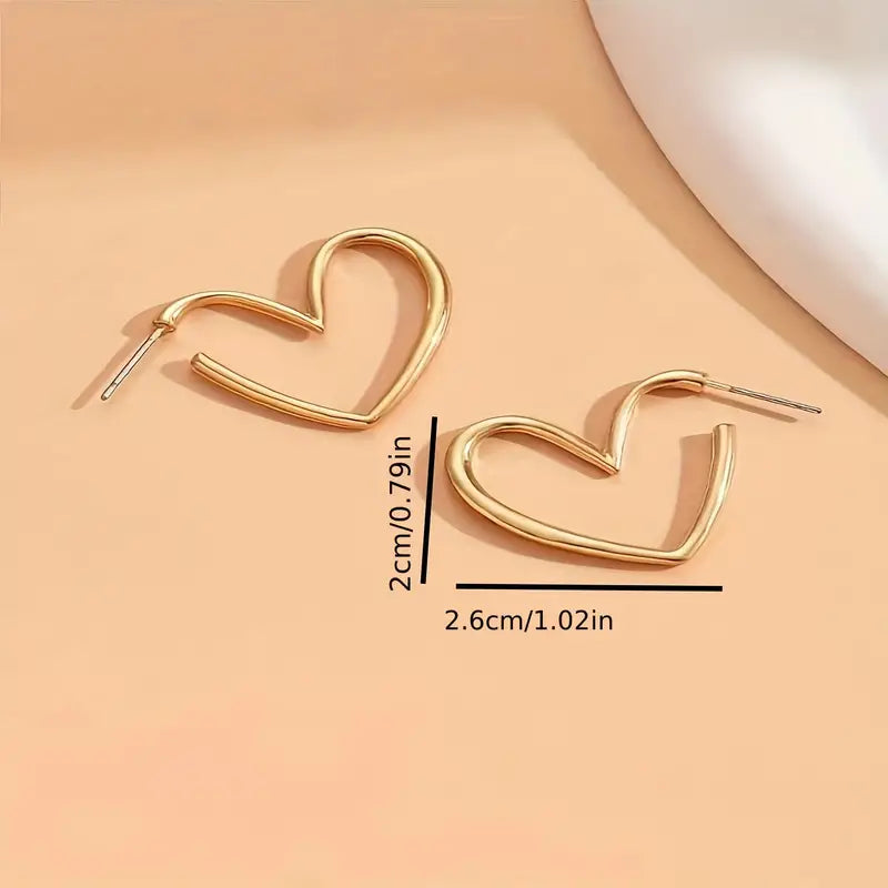 Chic Heart-Shaped Stud Earrings for Women Shop For Sale