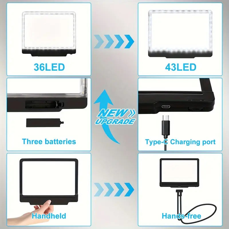 LED Magnifying Glass with Stand - 5x Zoom, USB Rechargeable Reading Aid Sale Manchester