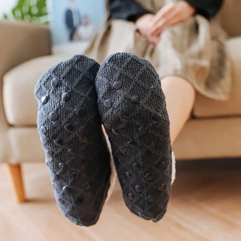 Women's Autumn Winter Plush Lined Indoor Low Cut Socks Online Cheap Quality