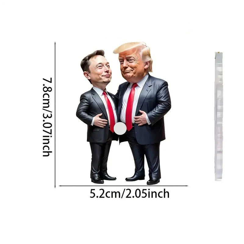 Trump & Musk Acrylic Hanging Ornament Clearance Store For Sale