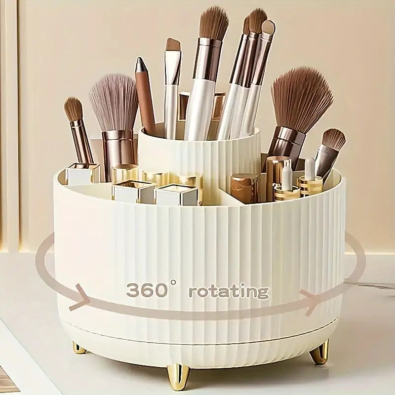 360° Rotating Makeup Organizer Holder for Brushes, Lipsticks, Skin Care & More Discount Inexpensive