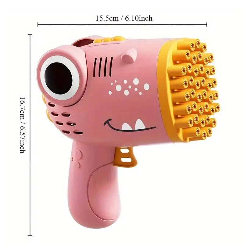 Dinosaur-Themed Automatic Bubble Blower 40-Hole Handheld Toy Gun How Much