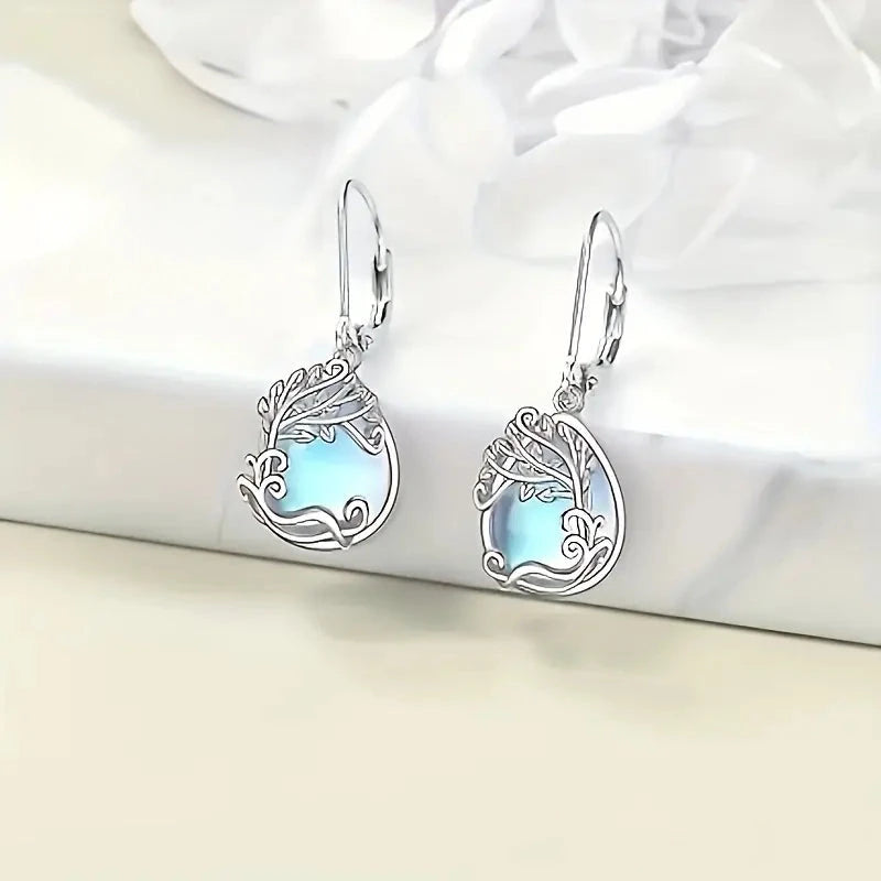 Tree of Life Design S925 Sterling Silver Dangle Earrings With Paypal Sale Online