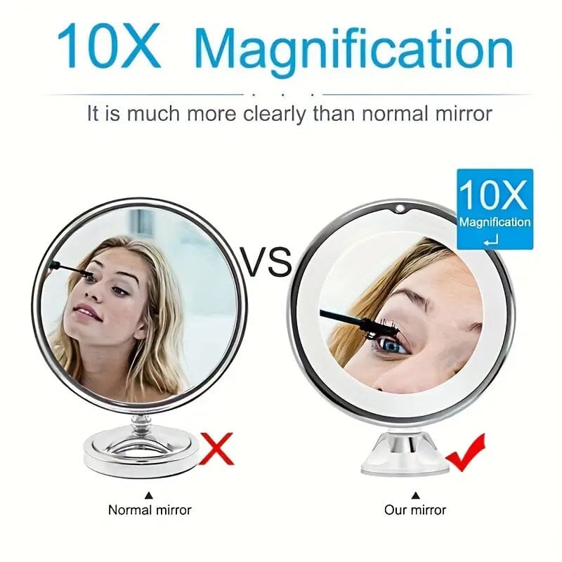 10X Magnifying LED Lighted Makeup Mirror Clearance Very Cheap