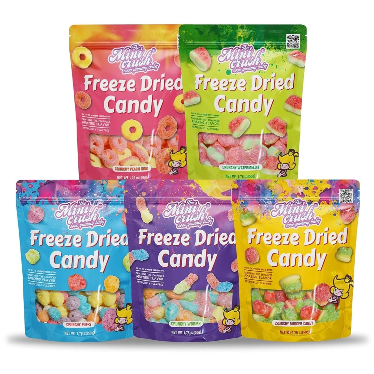 5-Pack: Freeze Dried Crunch Candy Variety Flavor Sale Online Cheap