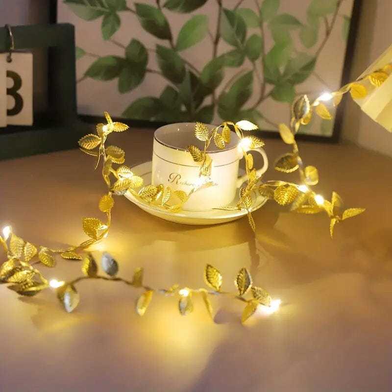 2 Meter 20 LED Simulation Golden Leaf Decoration String Lights Free Shipping Recommend