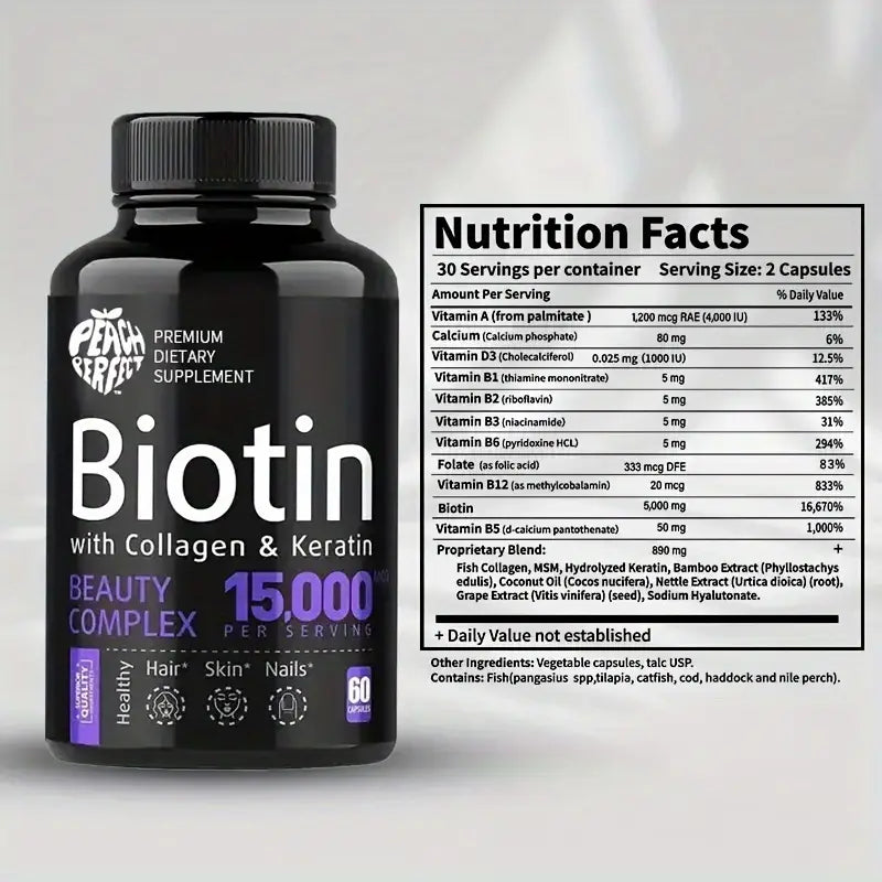 Biotin Capsules Multivitamin Collagen Keratin Supplement Hair Skin And Nail Vitamin Affordable Cheap Pice