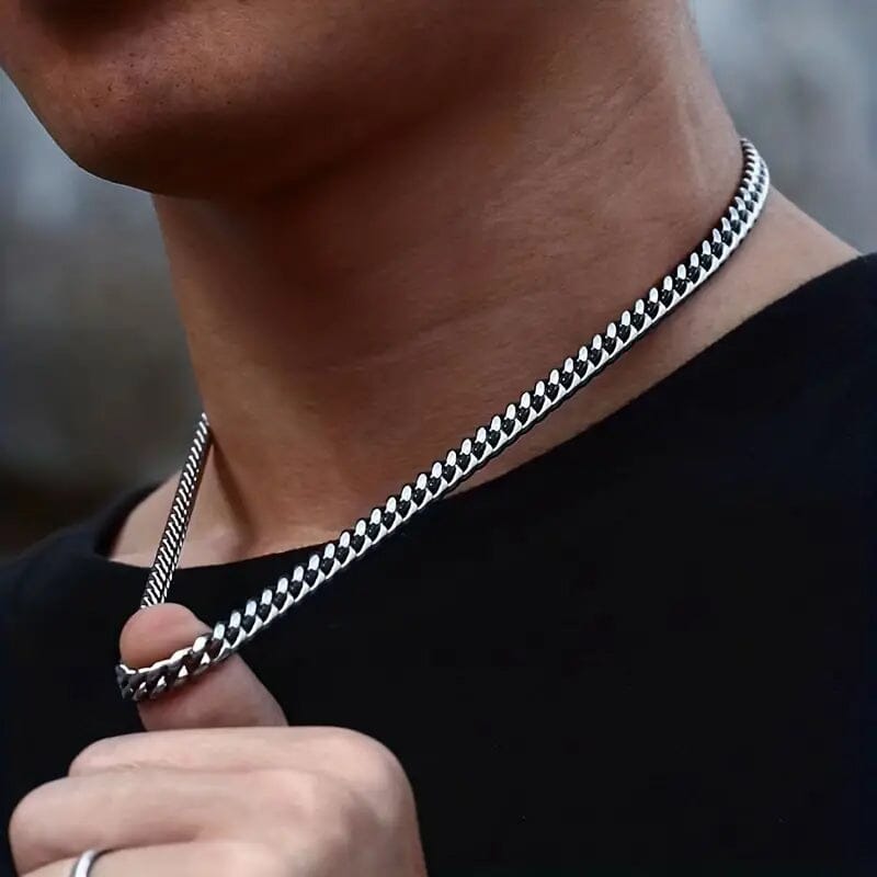 Titanium Stainless Steel Trendy Necklace Cuban Chain with Lobster Clasp Huge Surprise For Sale