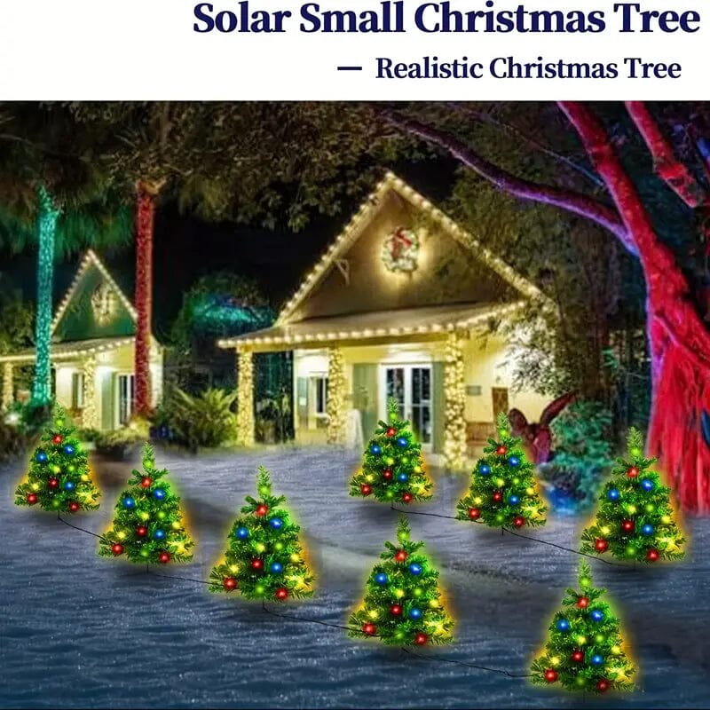 IP65 Waterproof Solar Powered Prelit Small Christmas Tree Outlet Great Deals