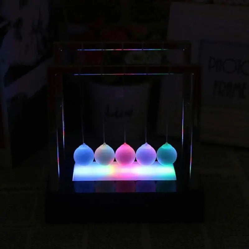 LED Light Up Pendulum Perpetual Fun Science Physics Learning Balance Balls Desk Toys Clearance For Nice