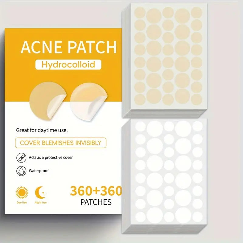 720 Count Hydrocolloid Acne Patches, Blemishes Pimples Covering Patch Brand New Unisex