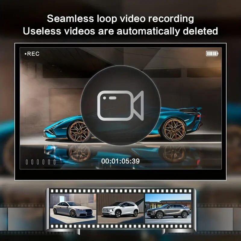 Two-Lens HD Night Vision Driving Recorder with Suction Cup Installation + 32G Card In China
