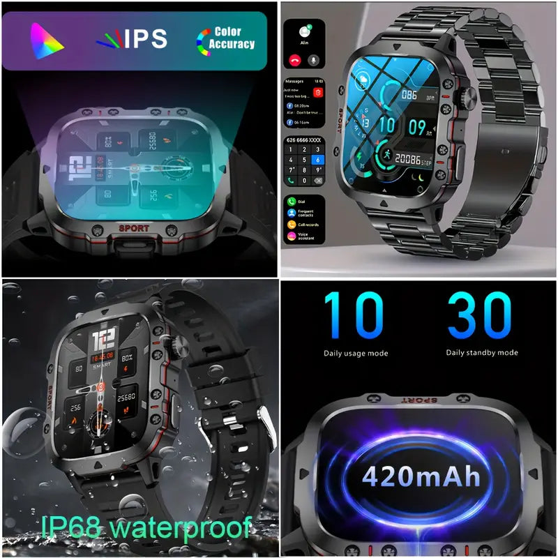 Wireless Talk Fitness AI Voice Outdoor 100+ Sports Mode Outdoor Smart Watch Free Shipping Cheap Online