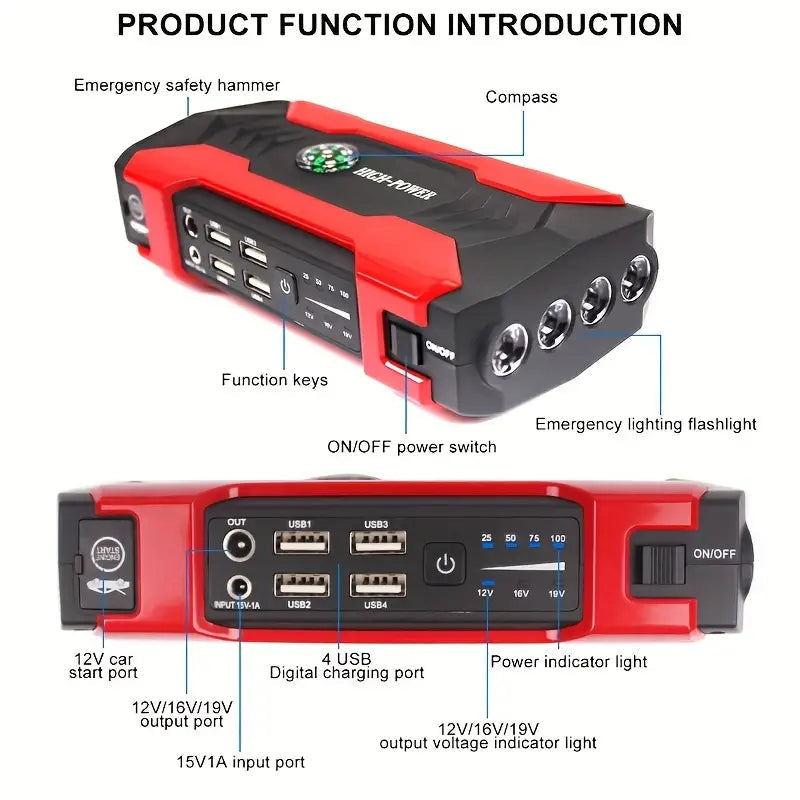 Emergency Car Starter Battery Power Supply 5000A From China Free Shipping Low Pice