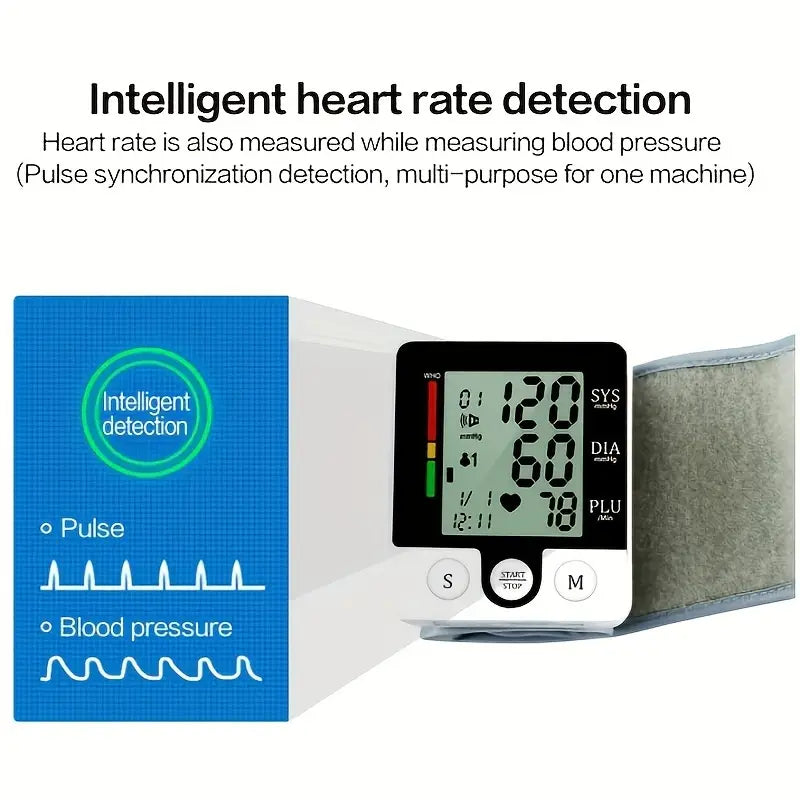 Digital Wrist Blood Pressure Monitor for Adults - Voice-Activated, Heart Rate & Adjustable Cuff Sale Best Pices