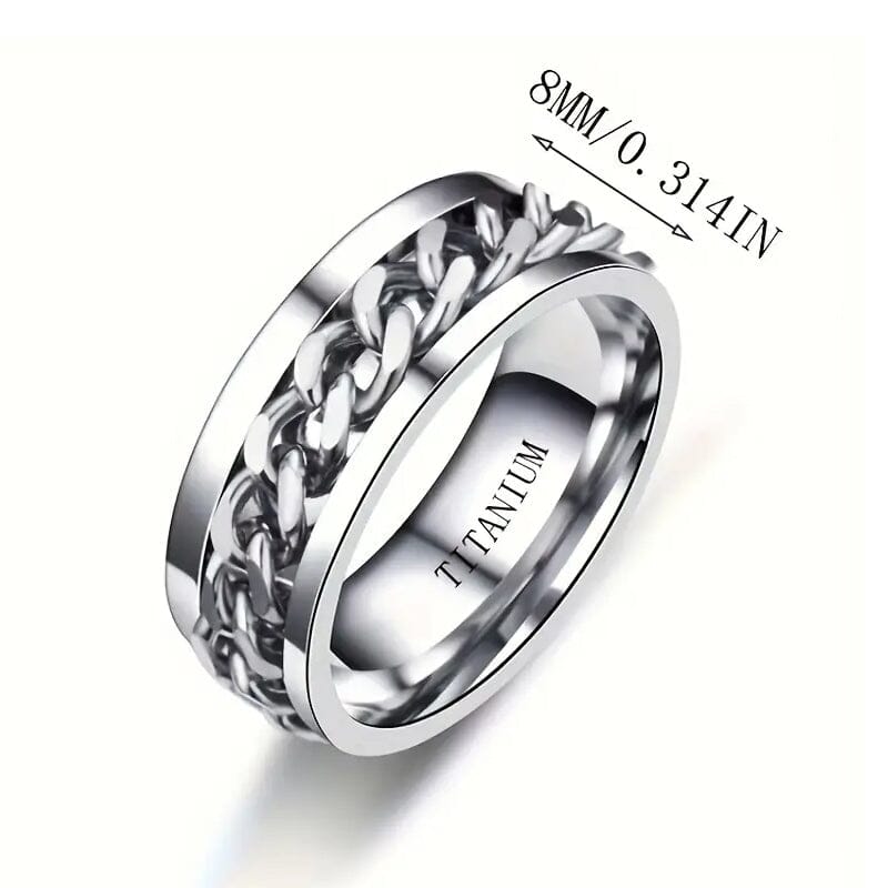 Men's 8mm Titanium Steel Ring Cheap Purchase